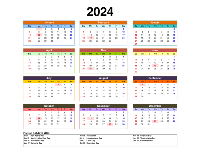 Contoh desain kalender 1 lembar