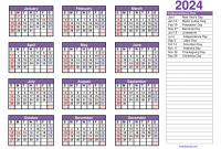 Contoh desain kalender 1 lembar