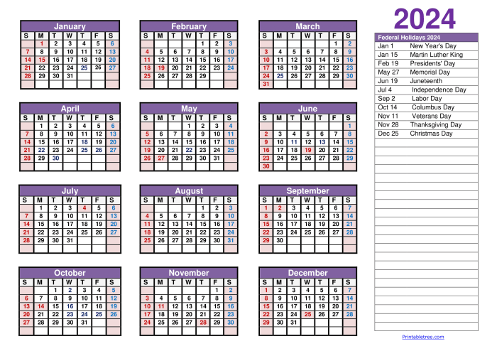 Contoh desain kalender 1 lembar