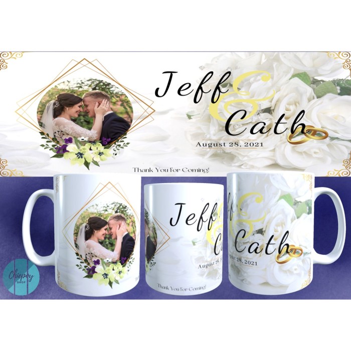 Contoh desain mug wedding