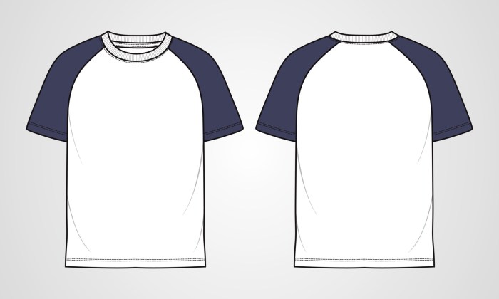 Contoh desain kaos raglan