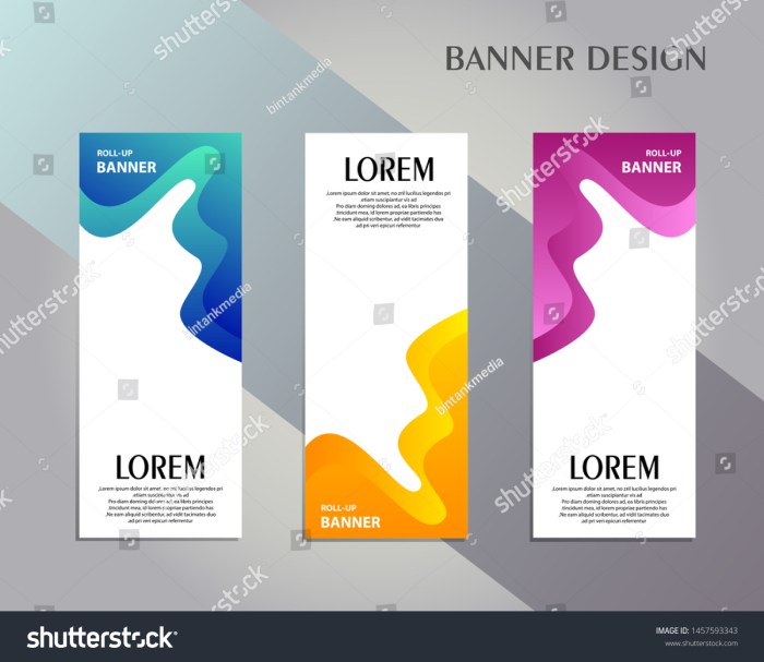 Banners corporate retractable rollup informative ideal